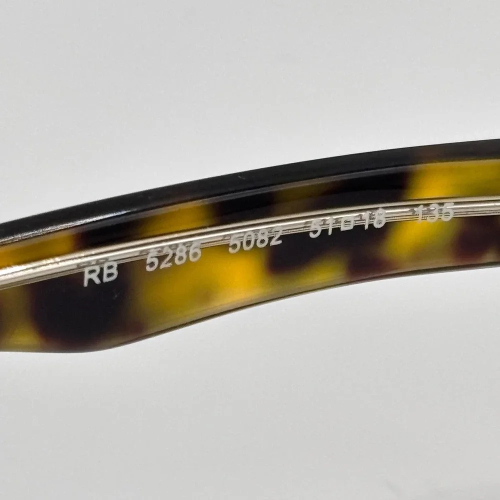 Ray-Ban‎ 5286 5082 Havana Tortoise Shell Rectangular Eyeglasses Frames 51-18-135